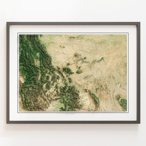 Montana, USA - Reliefkarte - Bilder
