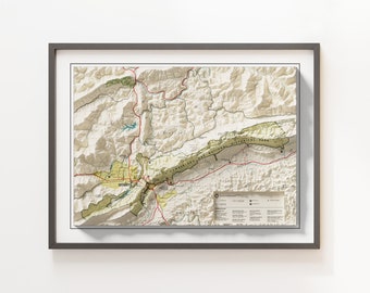Parque Histórico Nacional Cumberland Gap - Mapa Topográfico