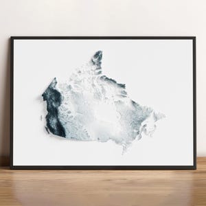 Canada - Shaded Relief Map - Natural Topography