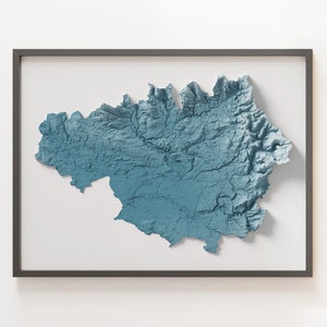 Greater Manchester, England - Shaded Relief Map - Natural Topography