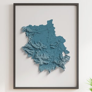 enger Kreis, England - schattierte Reliefkarte - natürliche Topographie
