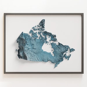 Canada - Shaded Relief Map - Natural Topography