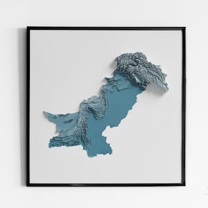 Pakistan - Schattierte Reliefkarte - Natürliche Topographie