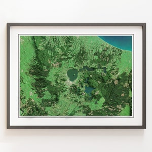 Rotorua, Neuseeland - Shaded Relief Map - Bilder
