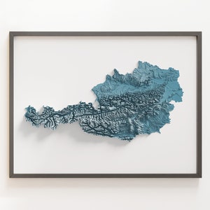 Autriche - carte en relief ombragé