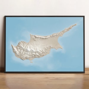 Cyprus - Shaded Relief Map - Islands and Coastal Maps