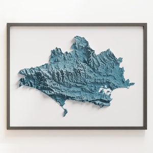 Dorset County, England - Schattierte Reliefkarte - natürliche Topographie
