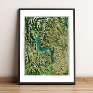 Queenstown, Neuseeland - Reliefkarte - Bilder