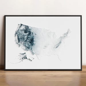 Vereinigte Staaten von Amerika - Schattierte Reliefkarte - natürliche Topographie