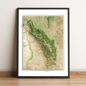 Bighorn Mountains, Wyoming - Schattierte Reliefkarte - Bilder