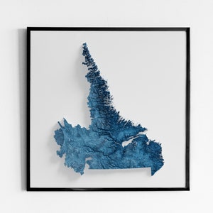 Labrador - Carte en relief ombragé - Naturel