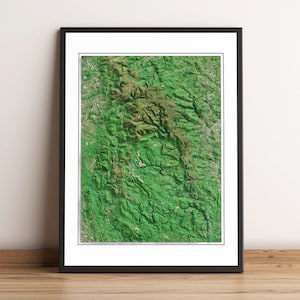 The Peak Distrikt, England - Reliefkarte - Bilder
