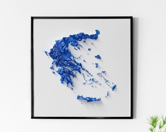 Greece - Shaded Relief Map