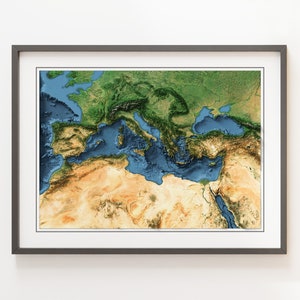 Mittelmeer - Reliefkarte - Bilderwelt
