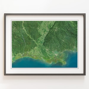 Louisiana, USA - Reliefkarte - Symbolisch