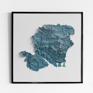 Hampshire County, England - Schattierte Reliefkarte - natürliche Topographie
