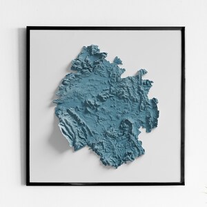 Herefordshire County, England - Shaded Relief Map - Natural Topography