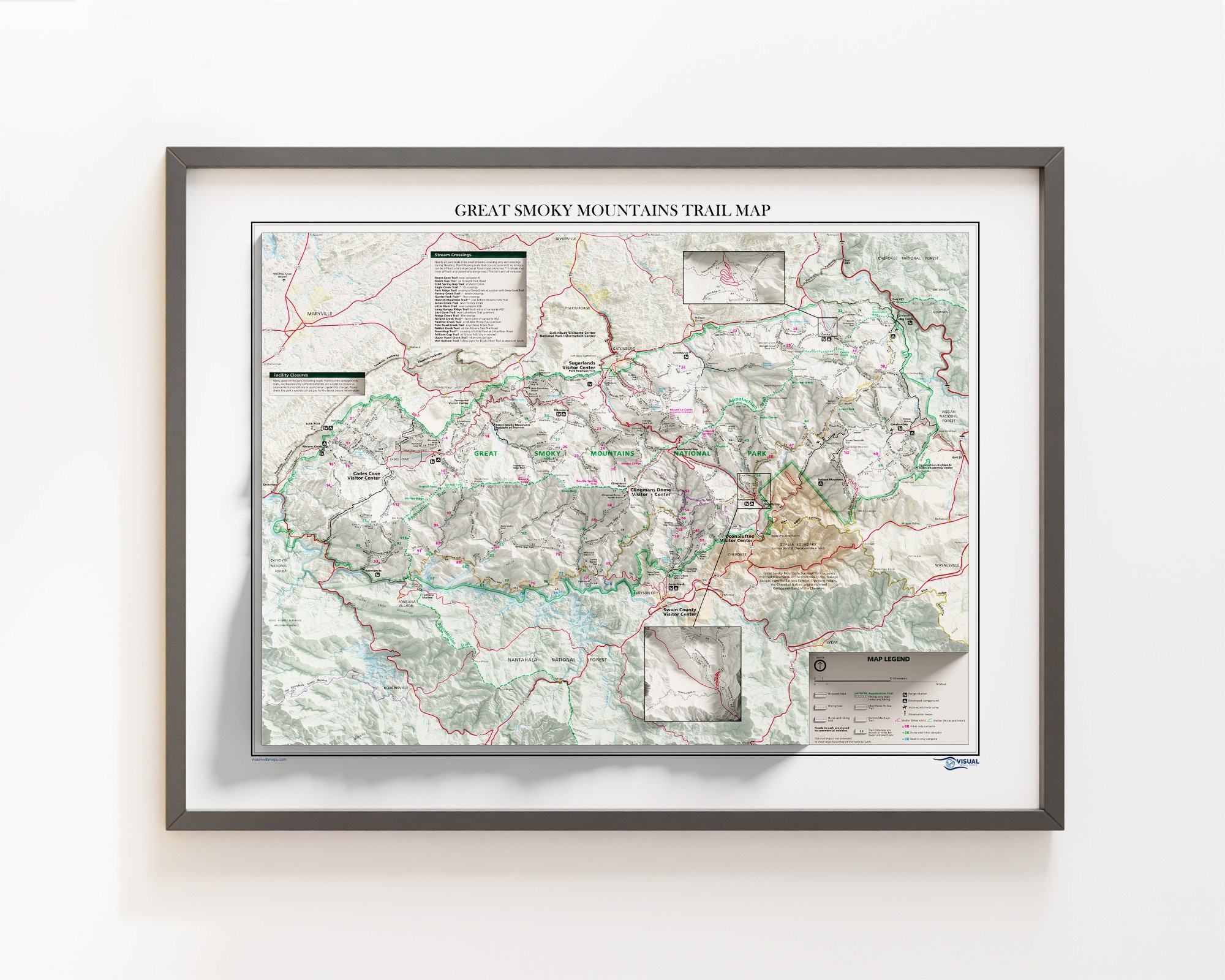 Great Smoky Mountains Trail Map - Topographic Map