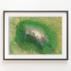 Mont Kilimandjaro, Tanzanie - Carte en relief ombrée - Images