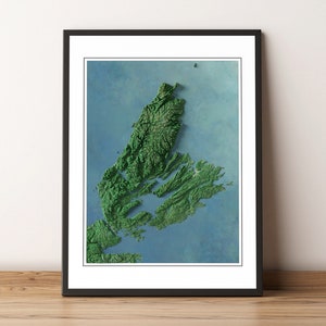 Cape Breton, Nova Scotia, Kanada - Reliefkarte - Bilder