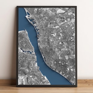 Liverpool, Reino Unido - Mapa de relieve sombreado - Topografía detallada
