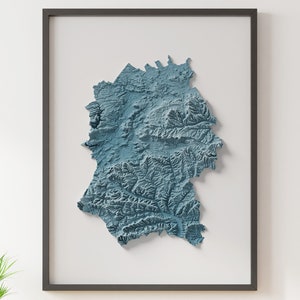 Wiltshire County, England - Reliefkarte - Natürliche Topographie