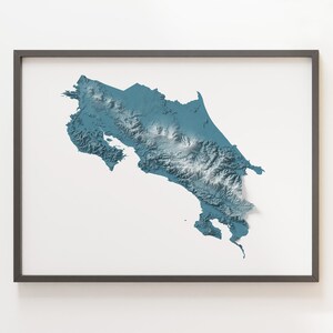 Costa Rica - Carte du relief ombragé - Topographie naturelle