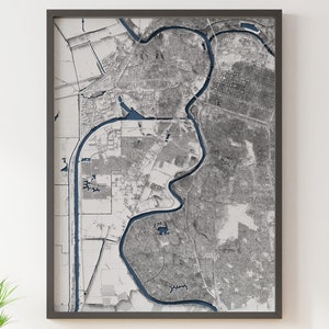 Sacramento, Californie - Carte en relief ombrée - Topographie détaillée