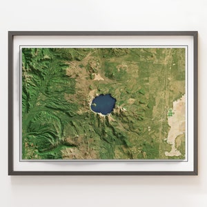 Crater Lake, Oregon - Schattierte Reliefkarte - Bilder