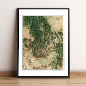 Idaho, USA - Reliefkarte - Symbolik