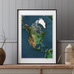 Amérique du Nord - Carte en relief ombragé - Images