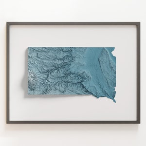 South Dakota - Schattierte Reliefkarte - natürliche Topographie
