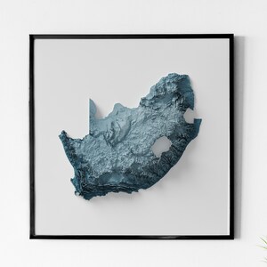 South Africa - Shaded Relief Map - Natural Topography