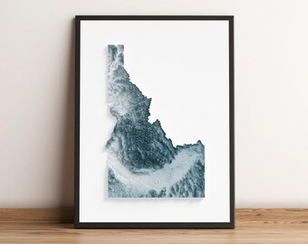 Idaho, États-Unis - Carte du relief ombragé - Topographie naturelle