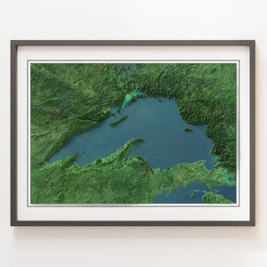 Lake Superior - Schattierte Reliefkarte - Symbolik