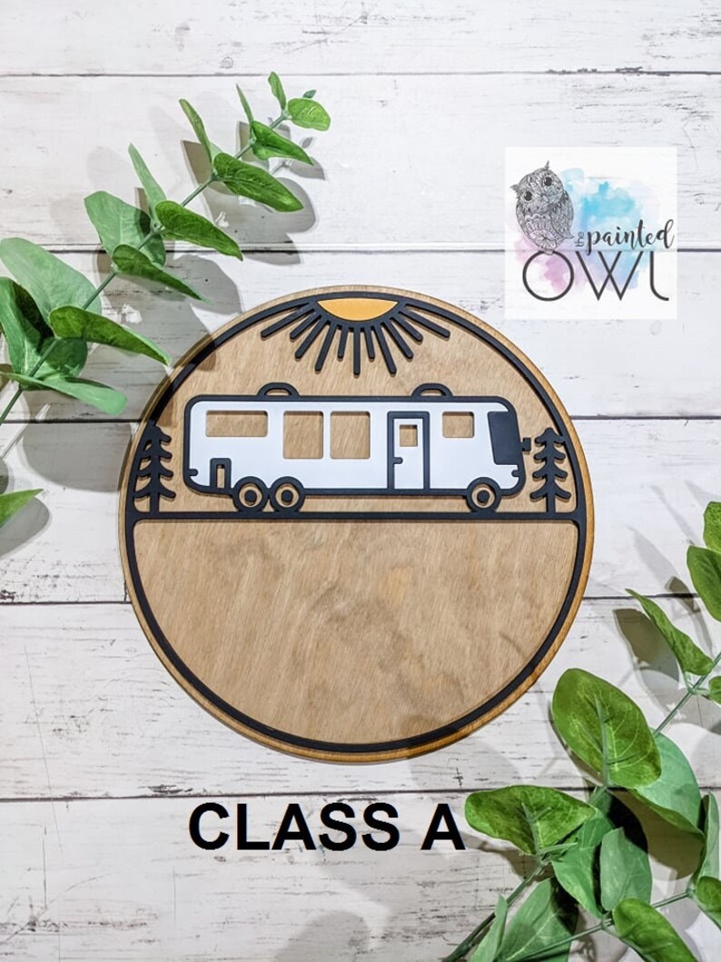 Personalized sign, Travel Trailer, happy camper sign, camper sign, class a, class c, tent, teardrop, 5th wheel, pop-up, airstream, A frame class a