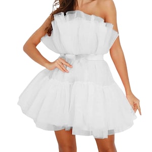 Mini Tulle White Dress - Etsy Mini Tulle White Dress - Etsy