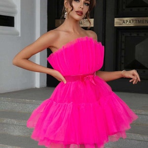 Short Layered Tulle Dress