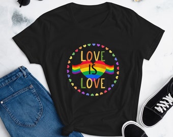 Love is Love Damen Kurzarm T-Shirt