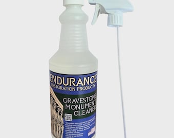 Endurance Gravestone & Monument Cleaner - 1 Quart (Spray Bottle)
