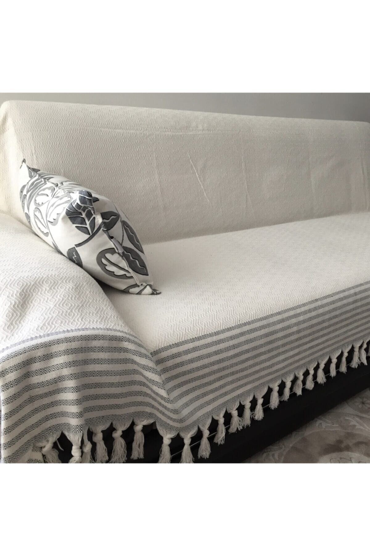 Woven Sofa Cover Cotton Bed Cover Natural Sofa Cover Cotton Etsy