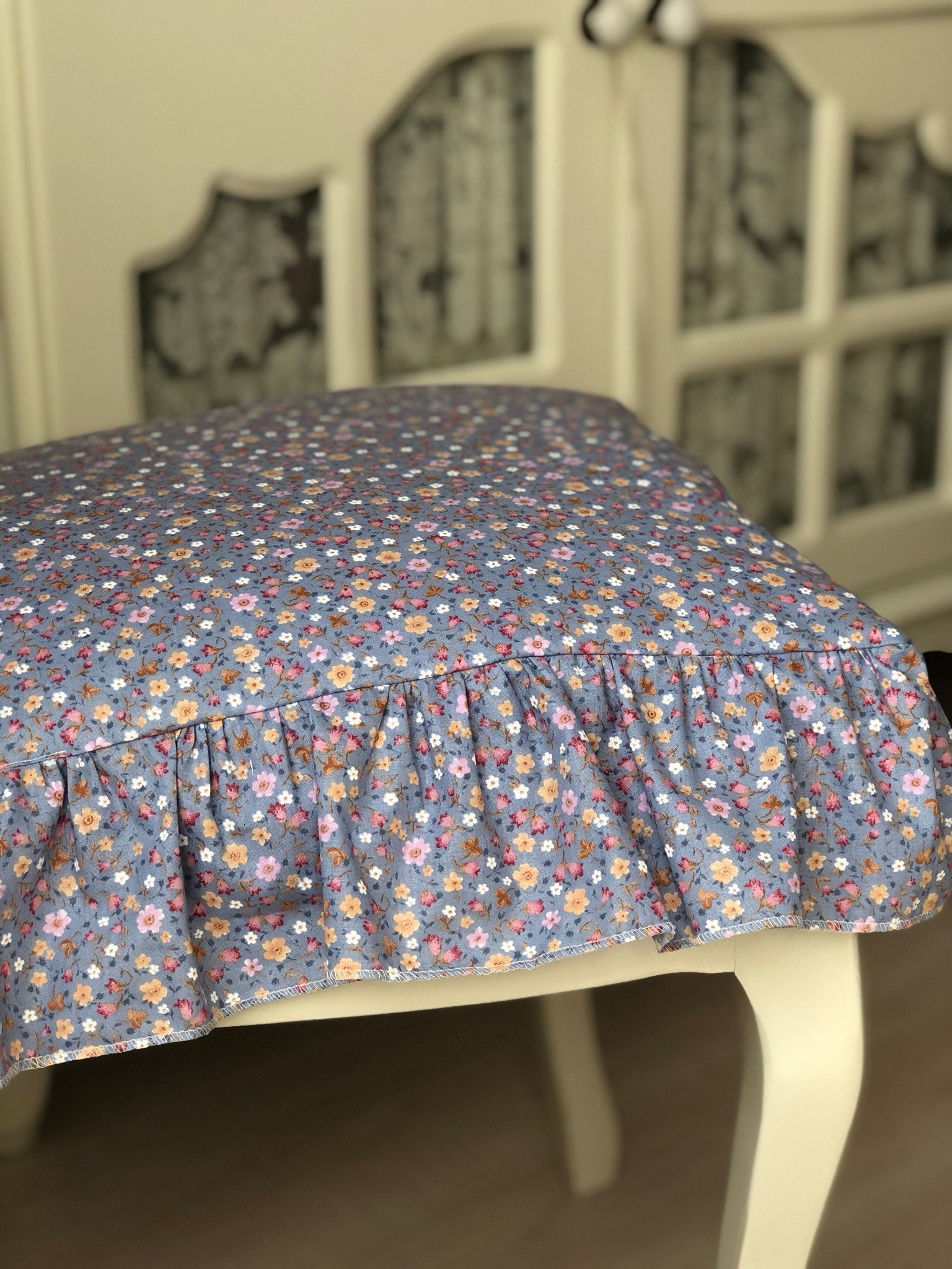 Cubierta de silla con volantes Cubierta de cojín de la silla | Etsy