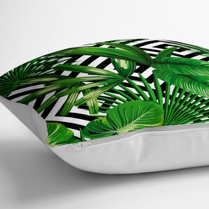 Verde tropical Funda de almohada decorativa patrón de cubierta | Etsy
