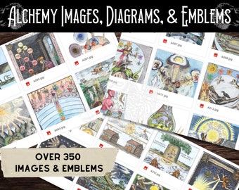 Alchemy Imagery, Diagrams, & Emblems | HUGE 350+ Bundle of Digitalized Images | Esoteric, Arcana, Parapsychology