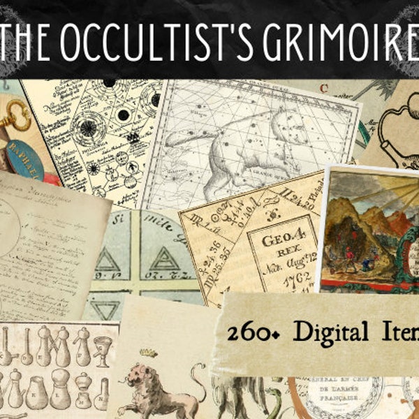 The Occultist's Grimoire | Digital Download, Instant Access | Largest Compilation of Authentic Occult Images, Graphics, & Digital Items |