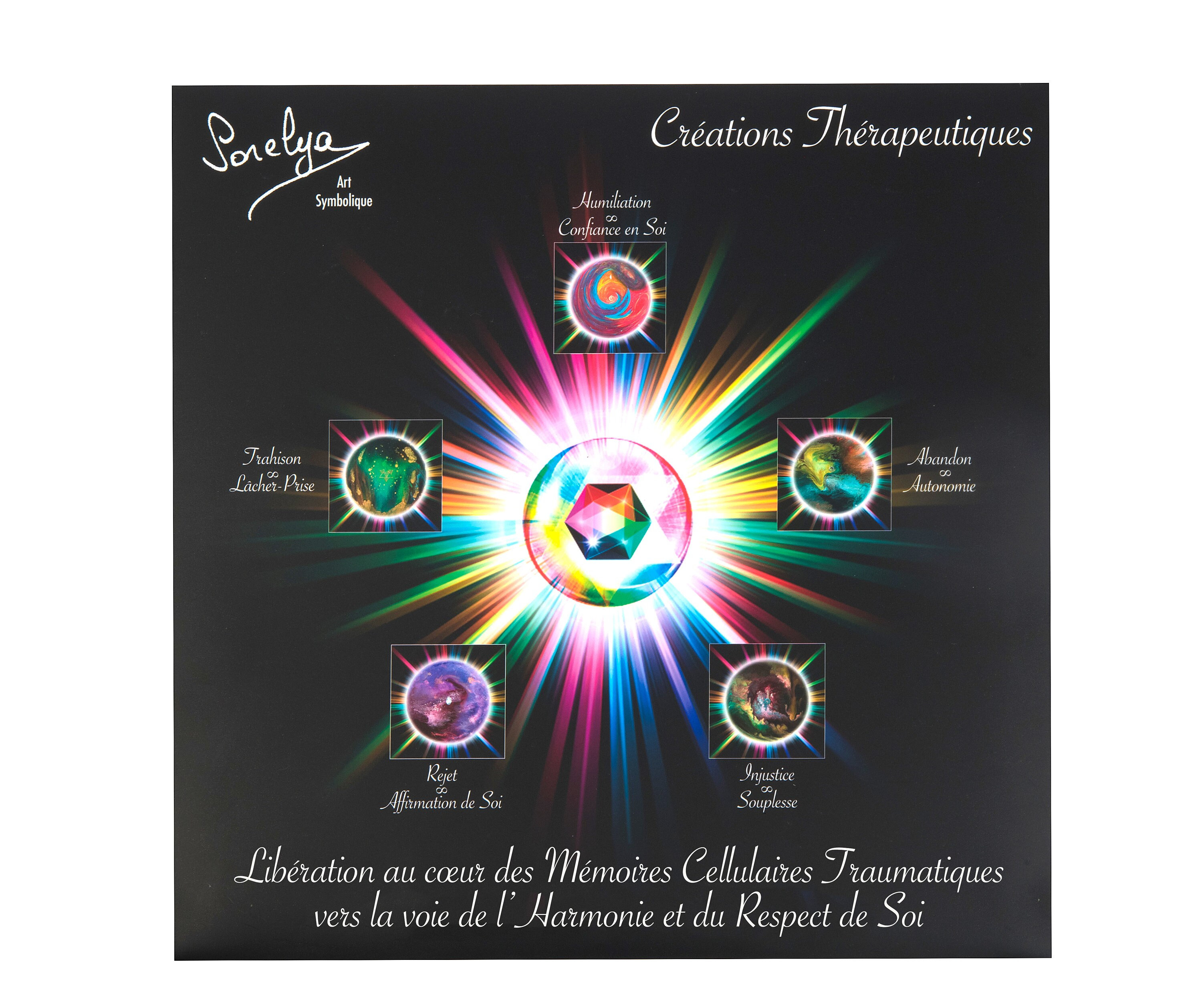 Affiches Yoga Méditation, Lot de 5 Impressions Art Mural Contemporain Abstrait Galaxie - Décoration 