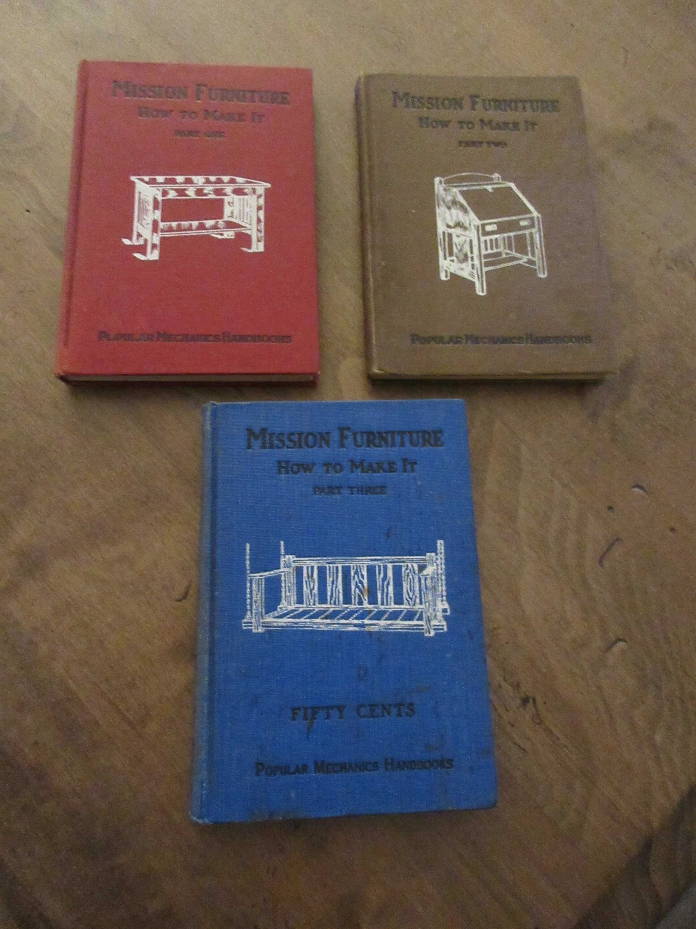 1909 Vintage / Antique Mission Furniture How to Make it Part 1 2 3 small book Popular Mechanics Handbooks H H Windsor by well known experts