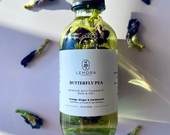 Butterfly Pea Flower Oil For Hair & Skin, Butterfly Pea Oil, Butterly Pea Infused Body Oil