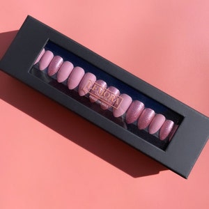 Dusty Rose Press On Nails: Short Almond Shape