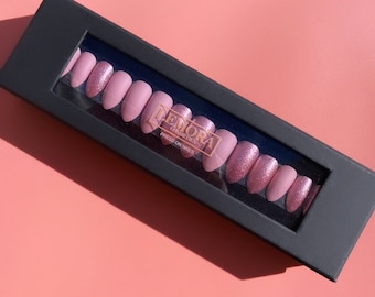 Dusty Rose Press On Nails: Short Almond Shape